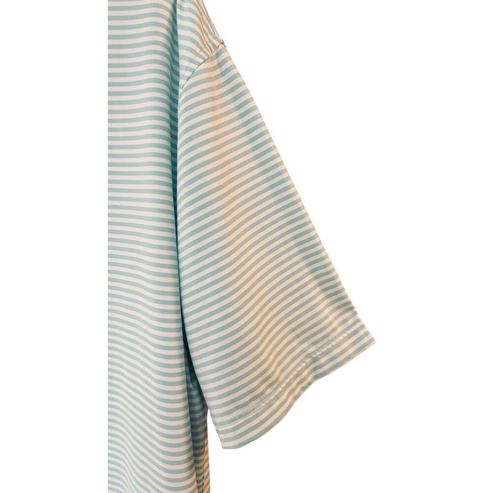 Peter Millar Summer Comfort Polo Shirt Men’s XL Blue White Stripe Golf Stretch - Picture 5 of 8